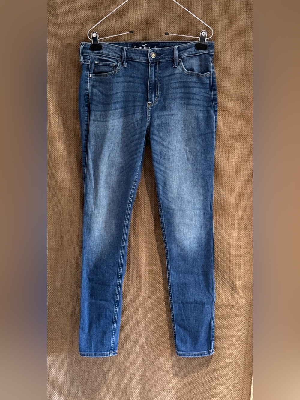 Hollister Women's High Rise Dark Blue Skinny Jeans